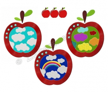 cloudy apples 13x18