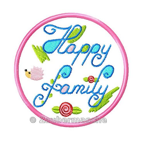 Happy-Family-Button, groß