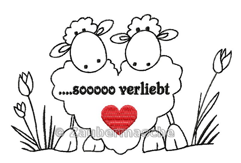 Schaf in Love mit Herz