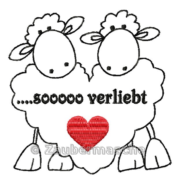 Schaf in Love klein mit Herz
