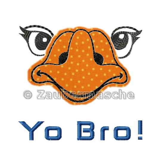 Yo Bro! Face, groß, Fransenappli
